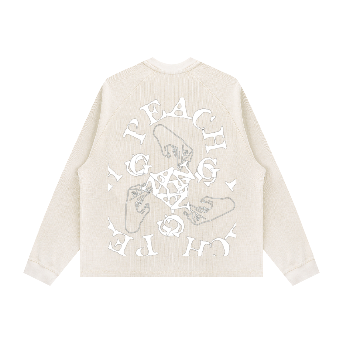 Unisex Vintage Wash Boxy  Waffle Peach Pit T-Shirt