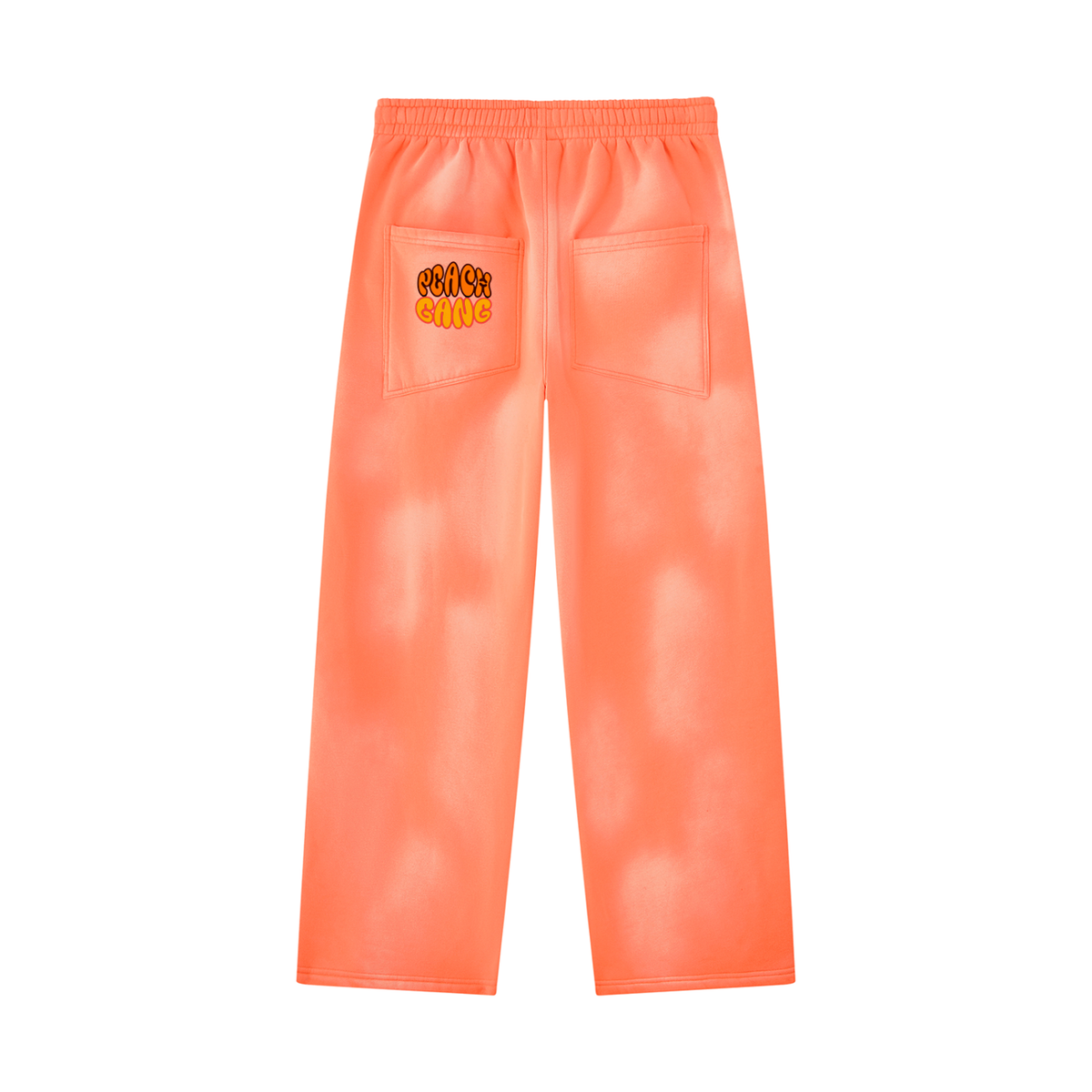 Unisex Sunfade Wide Leg Fleece Peach Gang Sweatpants