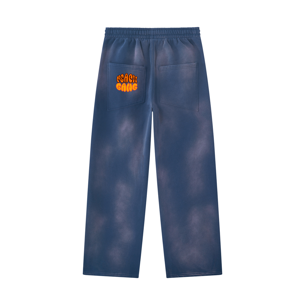Unisex Sunfade Wide Leg Fleece Peach Gang Sweatpants
