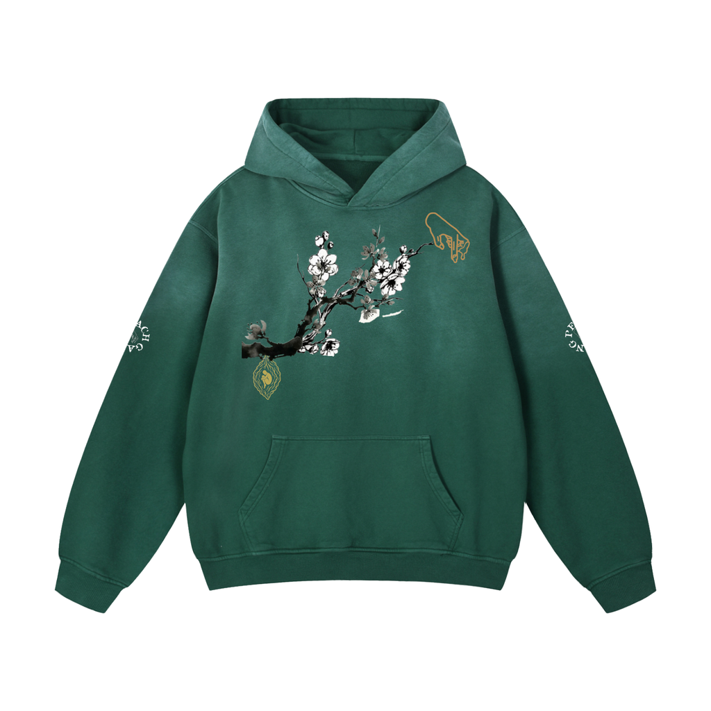 Heavyweight Sunfade Oversized Peach Gang Harvest Hoodie