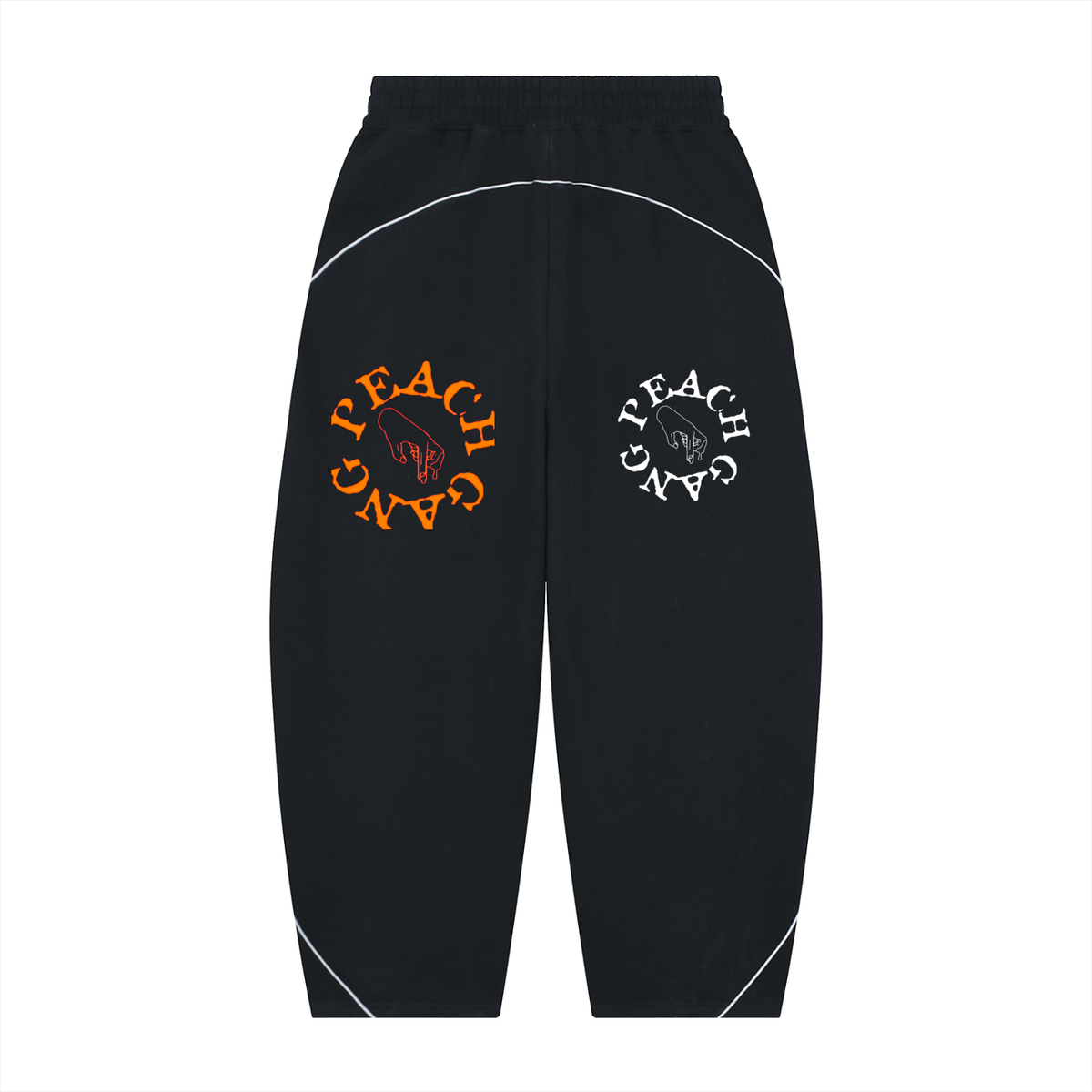 Unisex Piping Fleece Barrel Leg Peach Faith Sweatpants