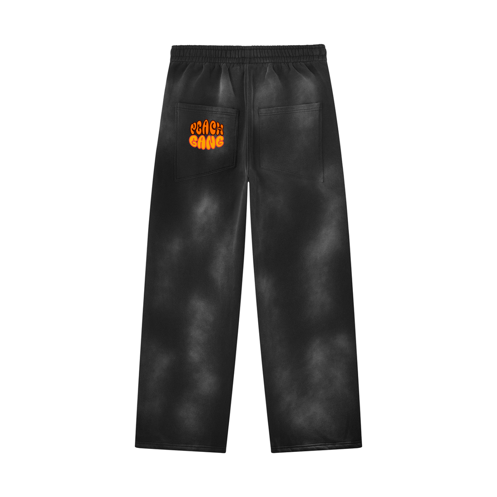 Unisex Sunfade Wide Leg Fleece Peach Gang Sweatpants