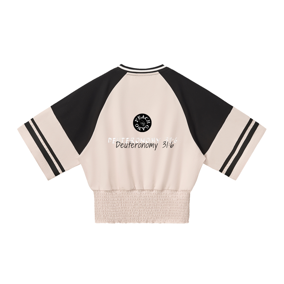 Women's Color Block Ruched Blossom T-Shirt