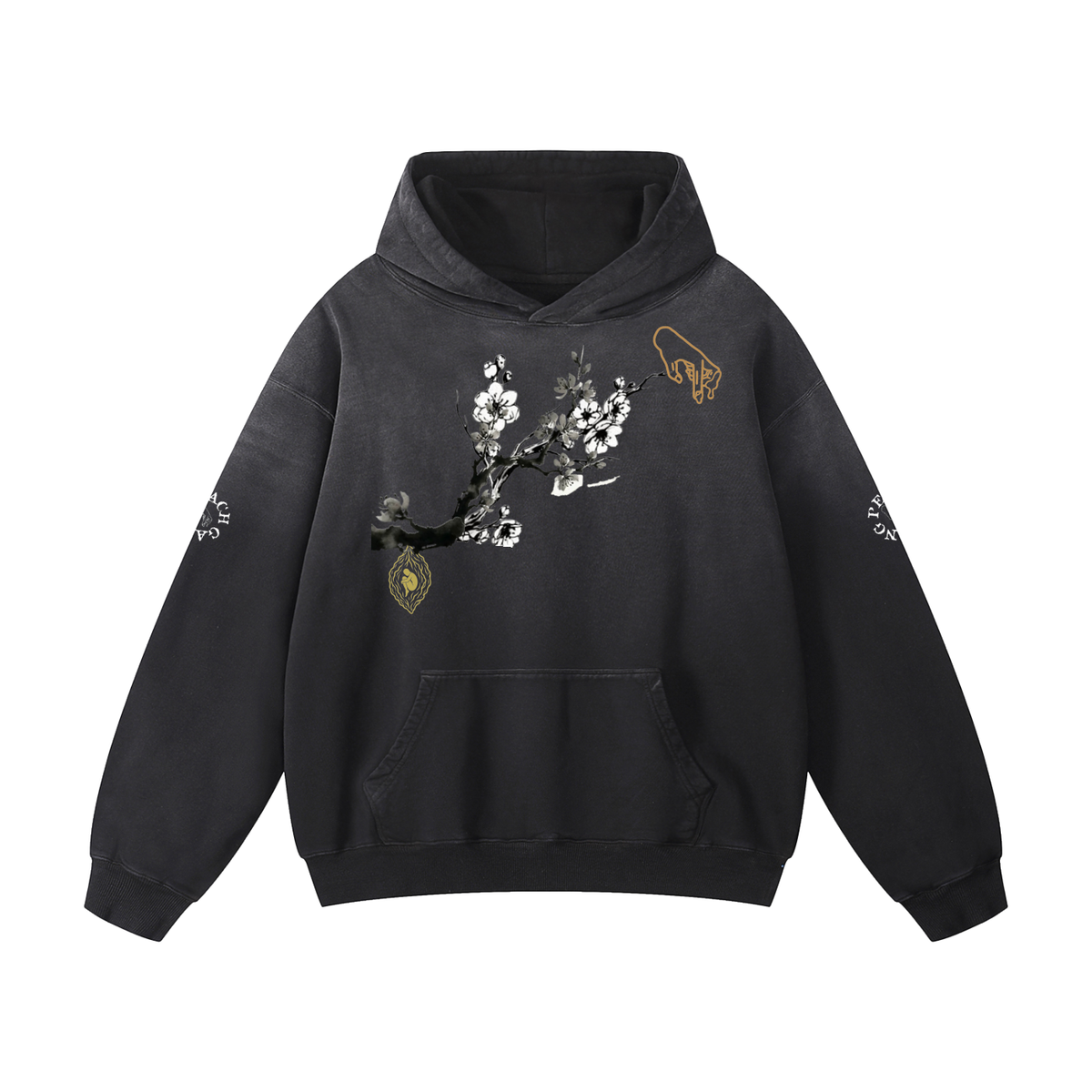 Heavyweight Sunfade Oversized Peach Gang Harvest Hoodie
